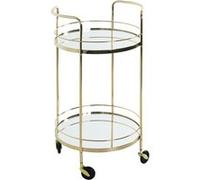 Pegane Desserte métal miroir - Or