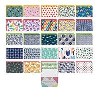 Dessie Lot de 100 cartes de vœux vierges uniques avec enveloppes colorées et sceaux dorés pour toutes les occasions, 10,2 x 15,2 cm