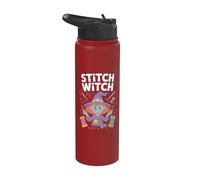 Dessin animé de couture magique Stitch Witch Witch Stainless Steel Insulated Water Bottle