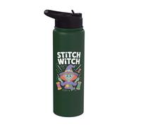 Dessin animé de couture magique Stitch Witch Witch Stainless Steel Insulated Water Bottle