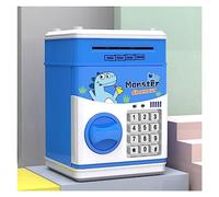 Dessin animé électrique ATM mot de passe tirelire coffre-fort économiser de l'argent en espèces jouets for enfants enfants économiser Mini ATM Machine enfant cadeaux(Dinosaur)