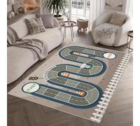 Dessin Animé Piste Tapis 50 x 80 cm Autoroutes Transports Antidérapant Lavable Tapis de Sol Doux Facile d’Entretien Petit Rug de Chevet pour Chambre Entrée Q-217