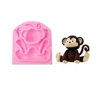 Dessin animé singe lapins éléphant girafe Silicone Sugarcraft moule résine Cupcake cuisson Fondant gâteau décoration outil animaux cuisson moules