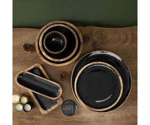 Dessous d'assiette - HOME DECO FACTORY - Manguier - Noir - Ø35 cm - Set de table