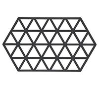 Dessous de Plat Design Triangles Silicone Noir - Grand Modèle