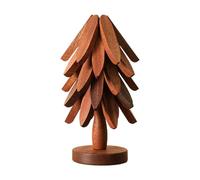 Dessous de plat en bois avec support pliable pour sapin de Noël | Dessous de verre décoratif pour assiettes, restaurants, casseroles et salle à manger
