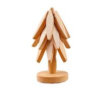 Dessous de plat en bois pliable, motif arbre, dessous de plat en bois, dessous de plat en bois anti-brûlure, dessous de plat en bois anti-brûlure, tapis de table en bois pour théière, casseroles