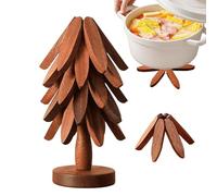 Dessous de plat en bois résistant à la chaleur | Dessous de plat en bois pour plats chauds pour bol, théière, assiette, boisson, cuisine, table à manger, ferme, maison