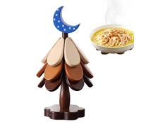 Dessous de Plat en Forme d'Arbre pour Plats Chauds | Ensemble de Sous Tasse avec Isolation Thermique | Motif Arbre en Set de 3 pour Plats Chauds Maison et Restaurant