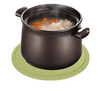 Dessous de plat en silicone - 16 x 16 cm - Rond - Résistant à la chaleur - Antidérapant - Sous-plat isolé - Pour table de cuisine, restaurant, camping, pique-nique, pâtisserie, cuisine