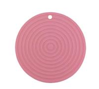 dessous-de-plat en silicone, nappe de table, Tapis d'isolation thermique de dessous plat en Silicone for Table à manger cuisine multicolore plusieurs tailles(Purple,S-18CM)