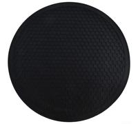 Dessous de plat en silicone résistant à la chaleur antidérapant pour poêles chaudes, plan de travail de cuisine, gris, M 24,7 cm (noir, L)