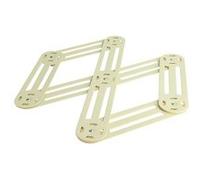 Roger Orfèvre – Dessous de plat extensible Vintage en inox 19x35 cm Blanc Vanille
