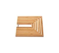 Paris Prix – Dessous de plat extensible 5five – Bambou 19 x 19 x 1 cm – Beige