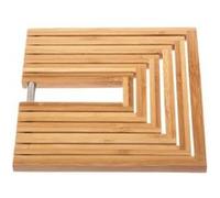 Paris Prix – Dessous de plat extensible 5five – Bambou 19 x 19 x 1 cm – Beige