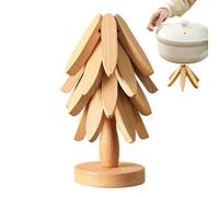Dessous de plat isolant en bois | Dessous de verre résistant à la chaleur pour cuisinière, poêle, tasse, théière, plats chauds, bols, cuisine, table à manger