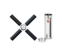 Zwilling Dessous de plat TWIN SPECIALS pliable silicone 22 x 22 cm Noir et argenté