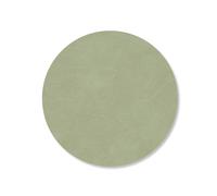 Dessous de verre CIRCLE NUPO 10 cm, olive vert, cuir, LIND DNA