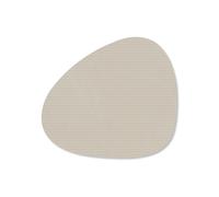 Dessous de verre CURVE CORDUROY 11 x 13 cm, blanc huître, cuir, LIND DNA