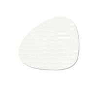 Dessous de verre CURVE CORDUROY 11 x 13 cm, blanc pur, cuir, LIND DNA