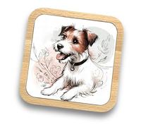 Dessous de verre en bois Jack Russell Terrier - Plus de 20 races disponibles ! - Cadeau pour chien, maman, amoureux, propriétaires, marcheurs, toiletteurs - Cadeau idéal sur le thème du chien pour