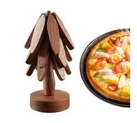 Dessous de verre en forme d'arbre | Dessous de verre pour isolation | Anti-cald Kitchen Wood Hot Pads, Trivet Tapis anti-calcaire en bois pour théière et Hot Pots