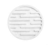 Dessous de verre en silicone résistant à la chaleur antidérapant - 10 cm - Rond - Gris (beige)