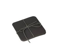 Dessous-de-verre Kaheku Enola lot de 4 carrés Noir