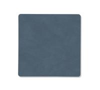 Dessous de verre SQUARE NUPO 10 x 10 cm, foncé bleu, cuir, LIND DNA