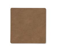 Dessous de verre SQUARE NUPO 10 x 10 cm, marron, cuir, LIND DNA