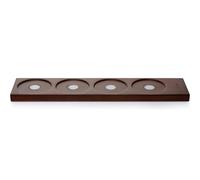 Dessous de verre WHISKEY FLIGHT 43 cm, marron, bois, Liiton