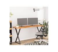 vidaXL Dessus de bureau de remplacement 140x50x2,5 cm rectangulaire Bois massif Acacia