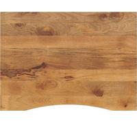 Dessus de bureau avec courbe 100x80x2,5 cm manguier massif brut