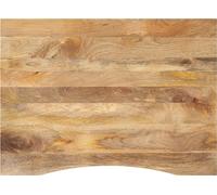 Dessus de bureau avec courbe 100x80x2,5 cm manguier massif brut