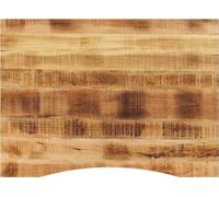 Dessus de bureau avec courbe 100x80x2,5 cm manguier massif brut