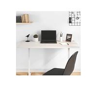 Dessus de bureau blanc 100x60x2,5 cm bois massif de pin