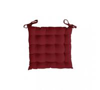 Soleil d'ocre, Alix Dessus de Chaise Capitonné, Polyester, Rouge, 40x5x40 cm