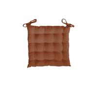 Dessus De Chaise Capitonné En Velours Velvet Terracotta, Par Soleil D'ocre