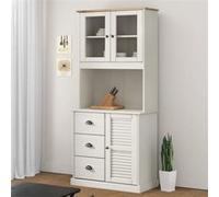 Dessus de commode VIGO blanc 78x30x100 cm bois massif de pin