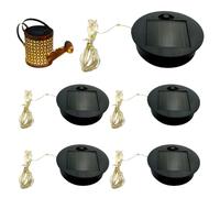 Dessus de lampe solaire de remplacement 5 pièces, pièces lumière solaire remplacement en plastique 2, 8 pouces avec chaîne 30 LED, étanche pour l'extérieur, le jardin, le dessus