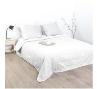 Dessus de lit 260 x 240 cm + 2 Taies 60 x 60 cm ""Arabesque"" Atmosphera - Ivoire -