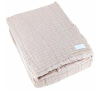 Dessus de lit 270x250 cm en coton lavé SEVILLE blanc latte