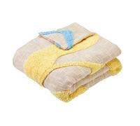 Atmosphera – Dessus de lit en coton à motif floral tufté Beige 260x240 cm