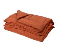 Dessus de lit polyester microfibre 160x240 cm LAZY rose gingembre 150 g/m2