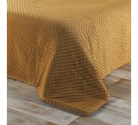 Dessus De Lit Polyester Moutarde 230x250cm