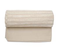 Dessus de lit SILOE pur coton fil teint 350 g/m² 260x240 cm beige ficelle