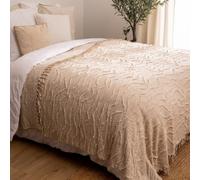 Dessus de lit slub tufté 240x260 coton
