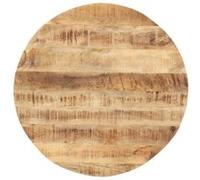 Dessus de table Bois de manguier solide Rond 15 16 mm 70 cm Brun G