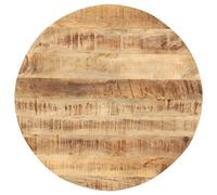 Dessus de table Bois de manguier solide Rond 15 16 mm 80 cm