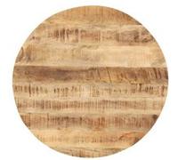Dessus de table Bois de manguier solide Rond 25 27 mm 60 cm Bois naturel G